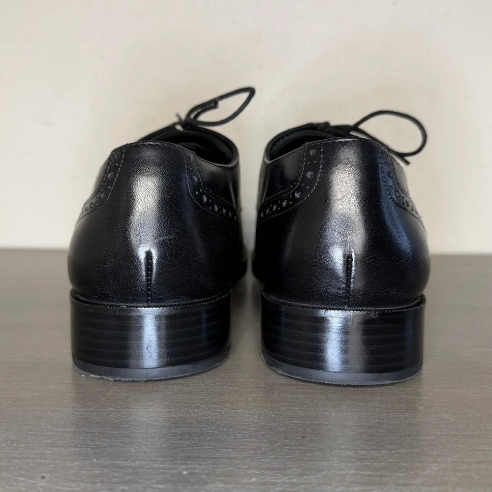Cole Haan Grand.Os Men's Shoes Black Leather Wingtip Oxford Shoes Size 9.5M